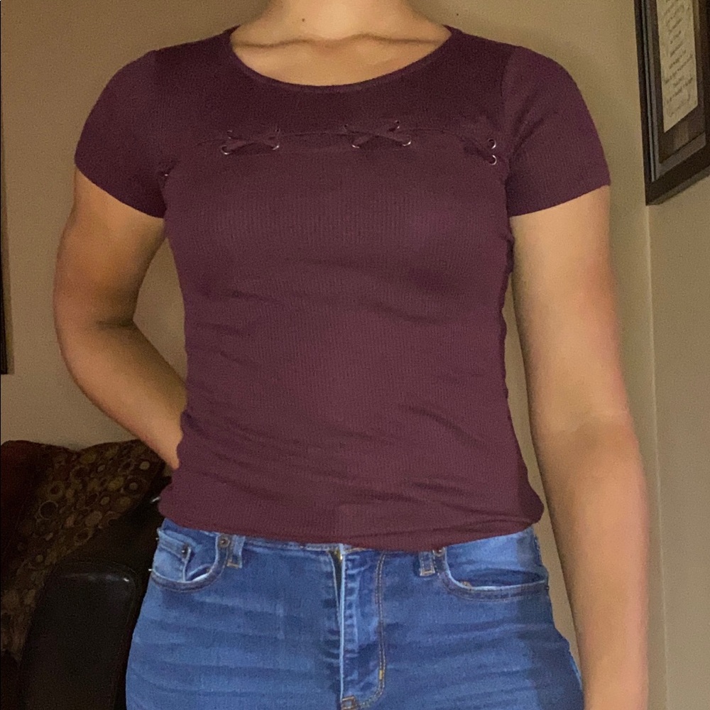 Burgundy shirt